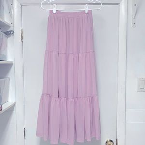 Zara light pink midi skirt